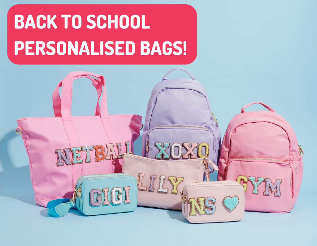 Personalised Name Initial Mini Backpack With Any Name Girls Boys