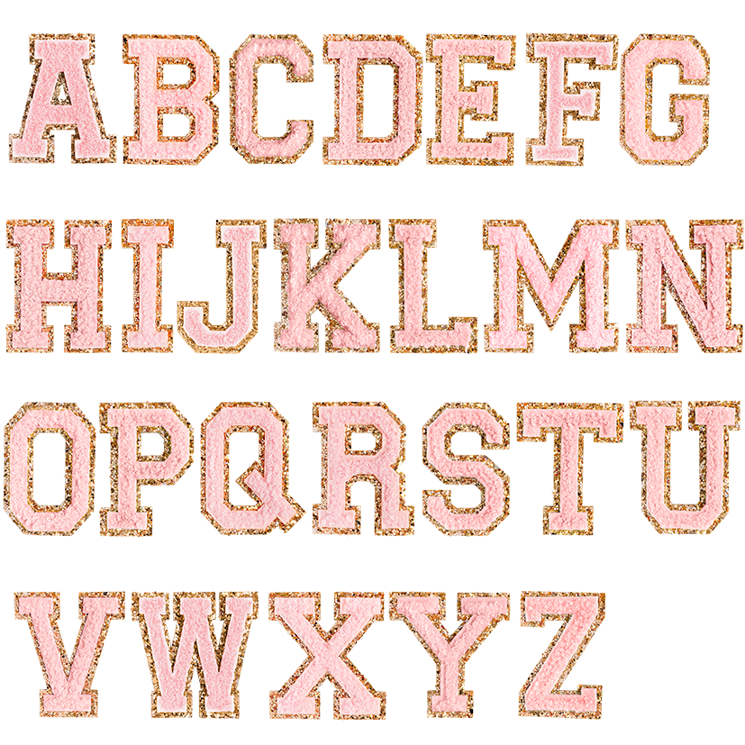 Pink Glitter Letters – Fresh Honey AU